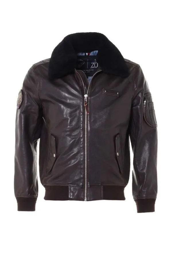 Chaqueta Hombre Patrouille De France Official 70 Alpha Brown