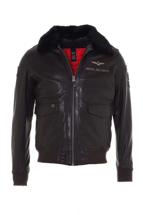 Chaqueta Hombre Royal Air Force Berliner Dark Brown