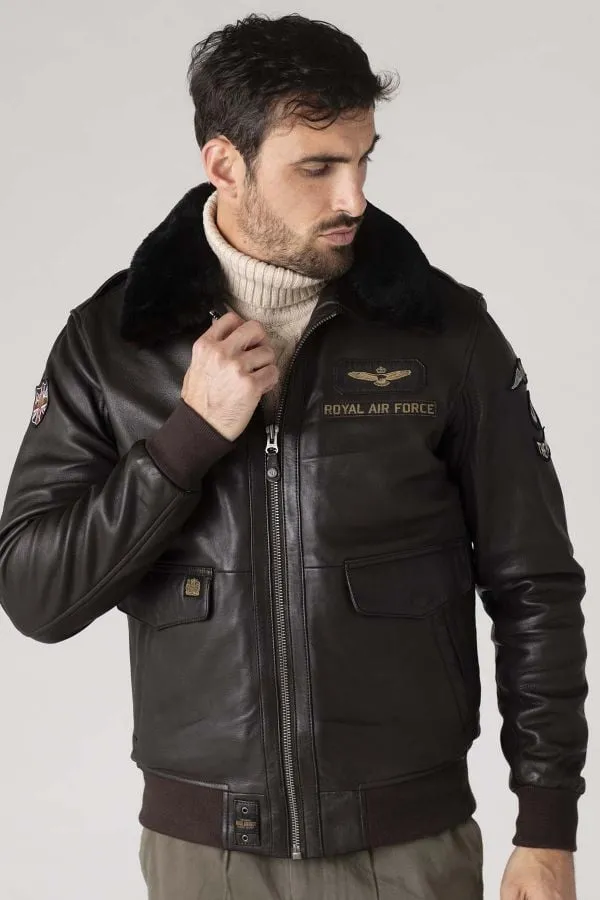 Chaqueta Hombre Royal Air Force Berliner Dark Brown