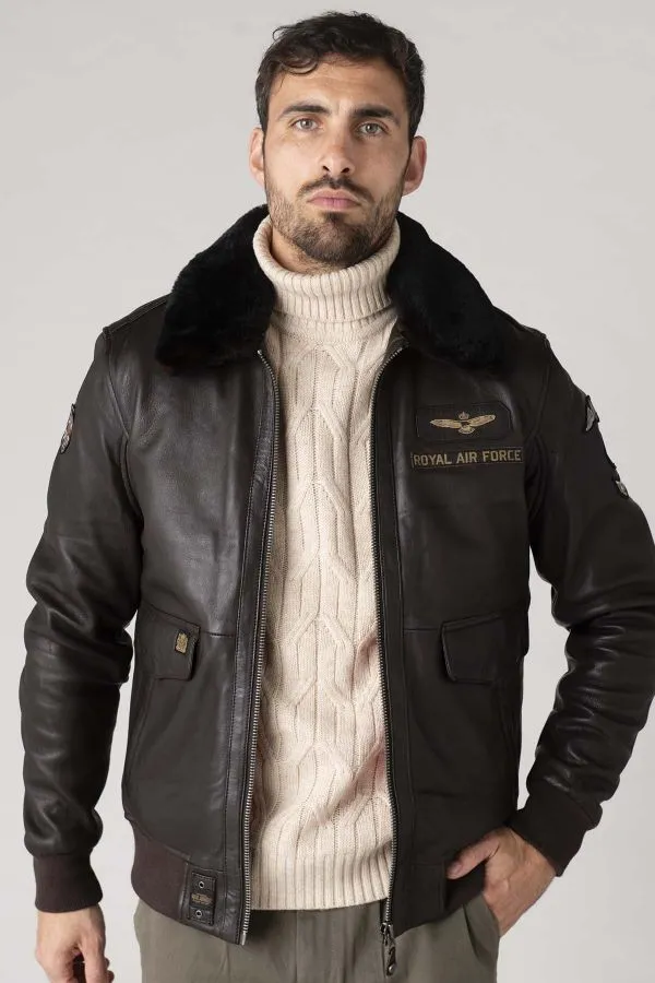 Chaqueta Hombre Royal Air Force Berliner Dark Brown