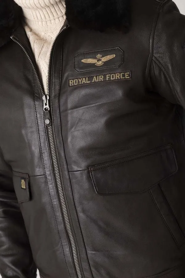 Chaqueta Hombre Royal Air Force Berliner Dark Brown