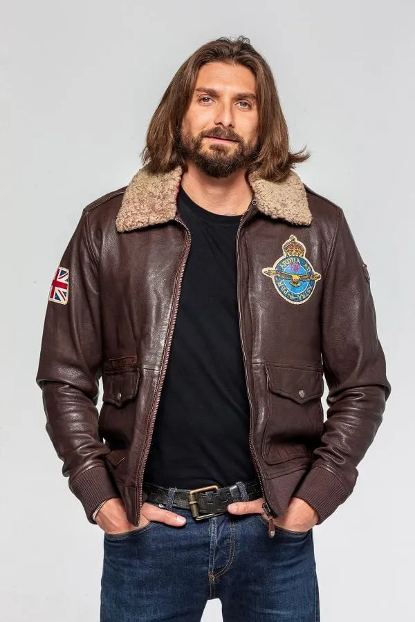 Chaqueta Hombre Royal Air Force Britten Dark Brown