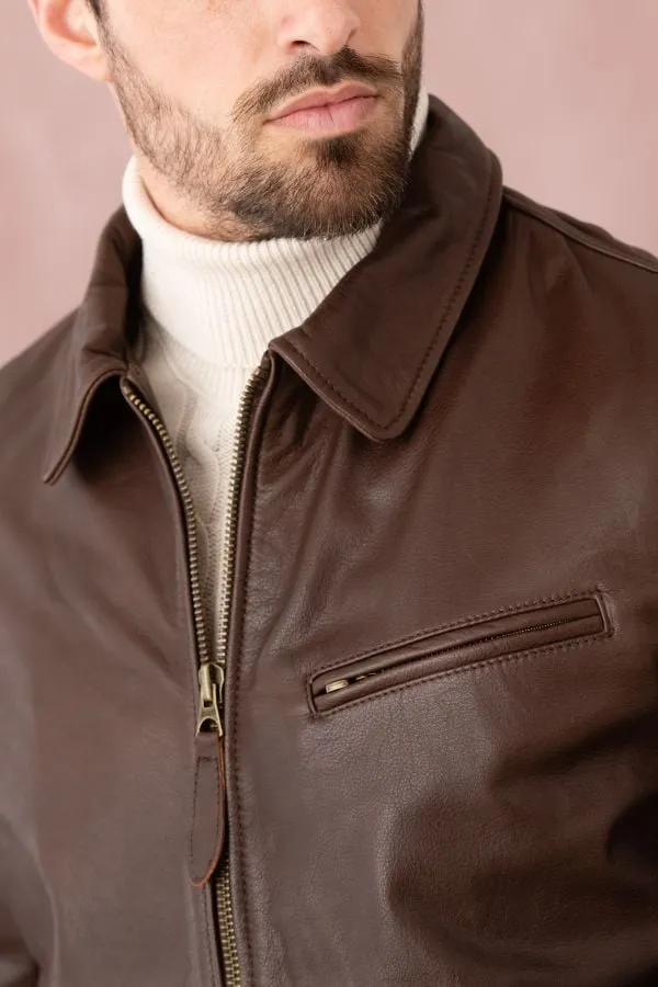 Chaqueta Hombre Schott Lc9521D Dark Brown