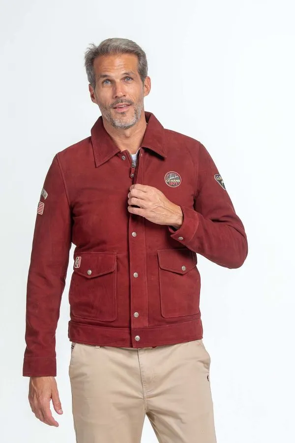 Chaqueta Hombre Steve Mcqueen Charlie Sheep Steve Mcqueen Nubuck Dark Red Zz