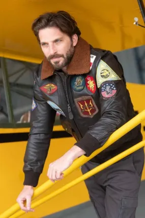 Chaqueta Hombre Top Gun Tg-Lea-02 Jacket Men Brown