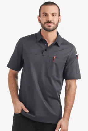 CHEF 360 Men's 2-Pocket Short Sleeve Polo STRETCH Chef Shirt