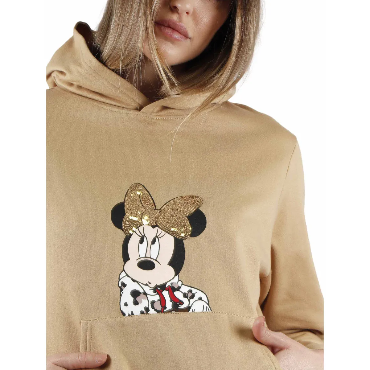 Conjunto de pijama pantalón top con capucha Minnie Leopardo