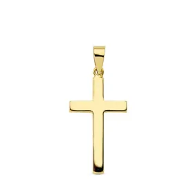 Cruz oro lisa rectangular pequea