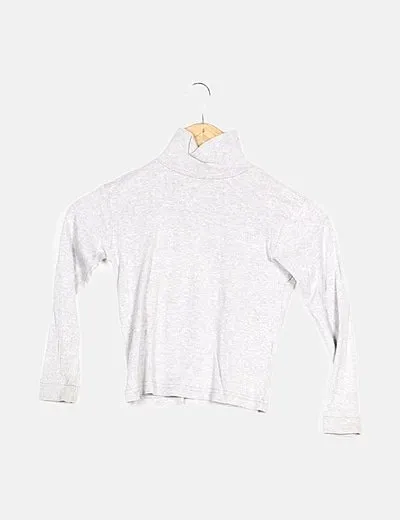 Decathlon Jersey gris cuello vuelto