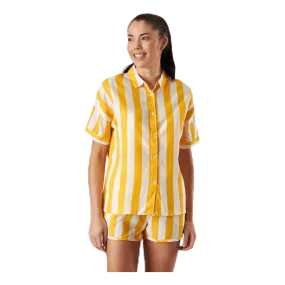 Dedicado Shirt Short Sleeve Nibe Big Stripes Yellow