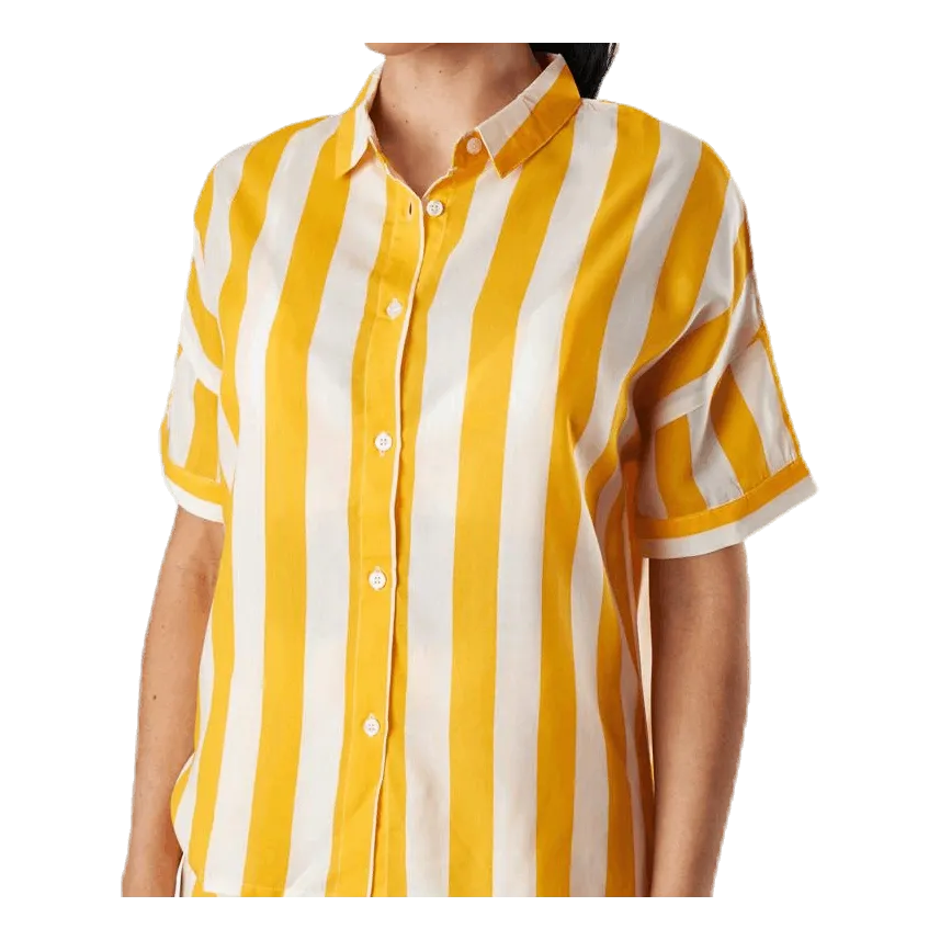 Dedicado Shirt Short Sleeve Nibe Big Stripes Yellow