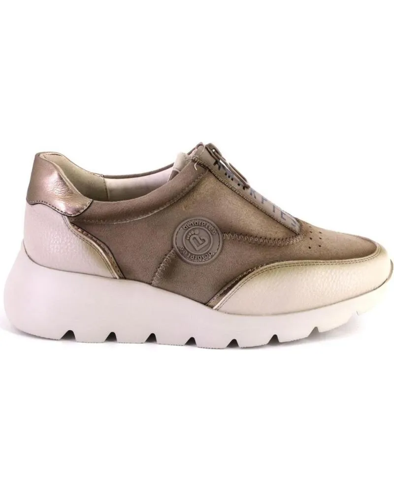 Deportivas AMARPIES  de Mujer 27096 ZAPATILLAS CASUAL DE MUJER  CREMA