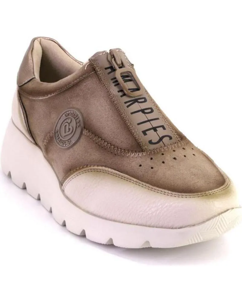 Deportivas AMARPIES  de Mujer 27096 ZAPATILLAS CASUAL DE MUJER  CREMA