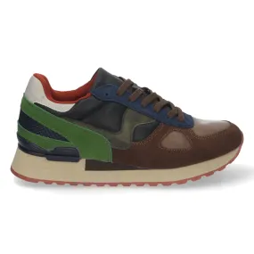 Deportivas casual planas para hombre color verde