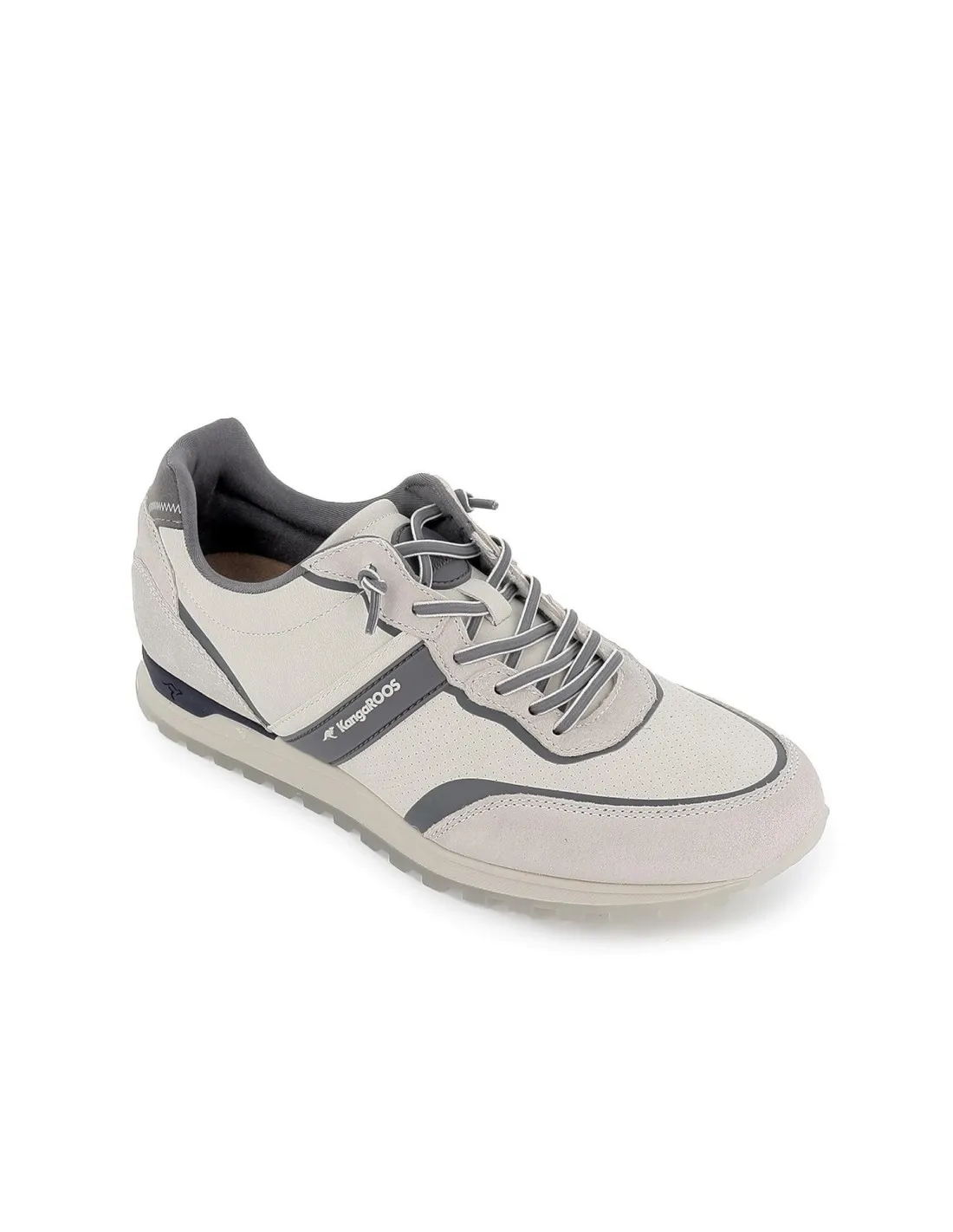 Deportivas piel cordones elasticos hombre blanco CORONEL TAPIOCA