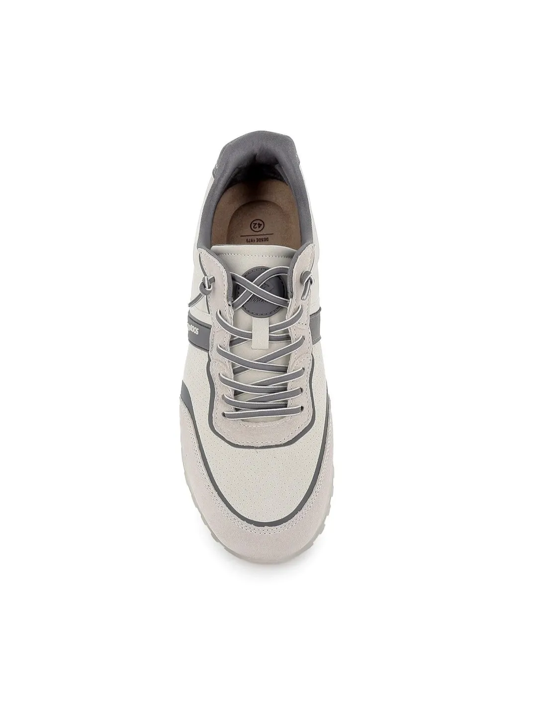 Deportivas piel cordones elasticos hombre blanco CORONEL TAPIOCA