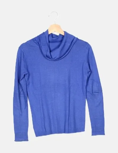 DKNY Jersey azul cuello alto