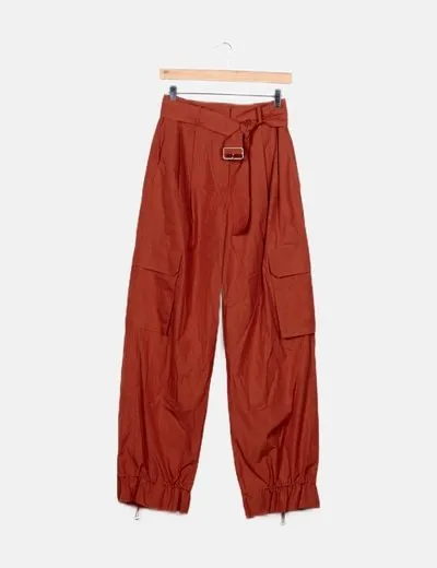 DRAE Pantalón cargo naranja