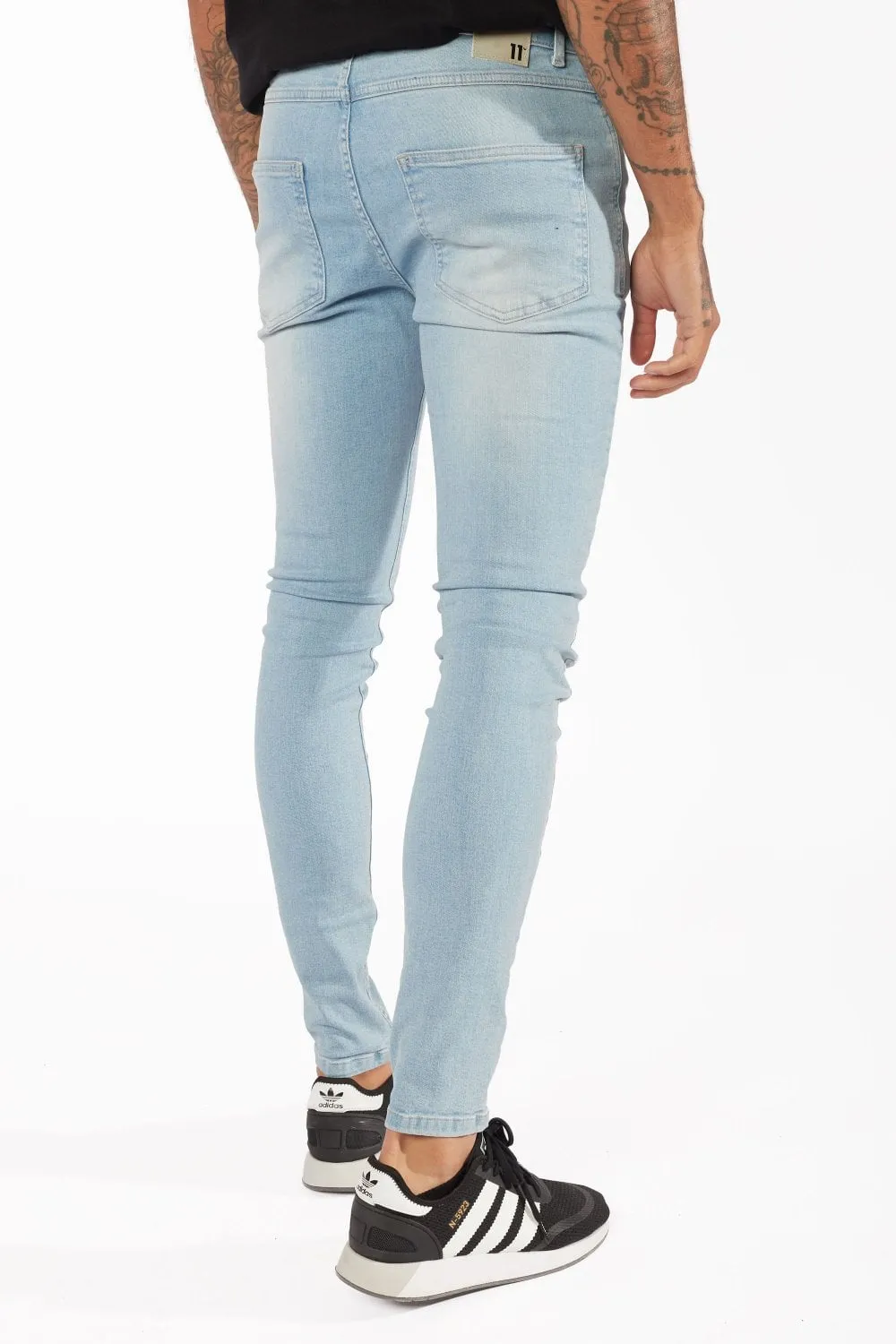 ESSENTIAL SUPER STRETCH JEANS SKINNY FIT STONE WASH