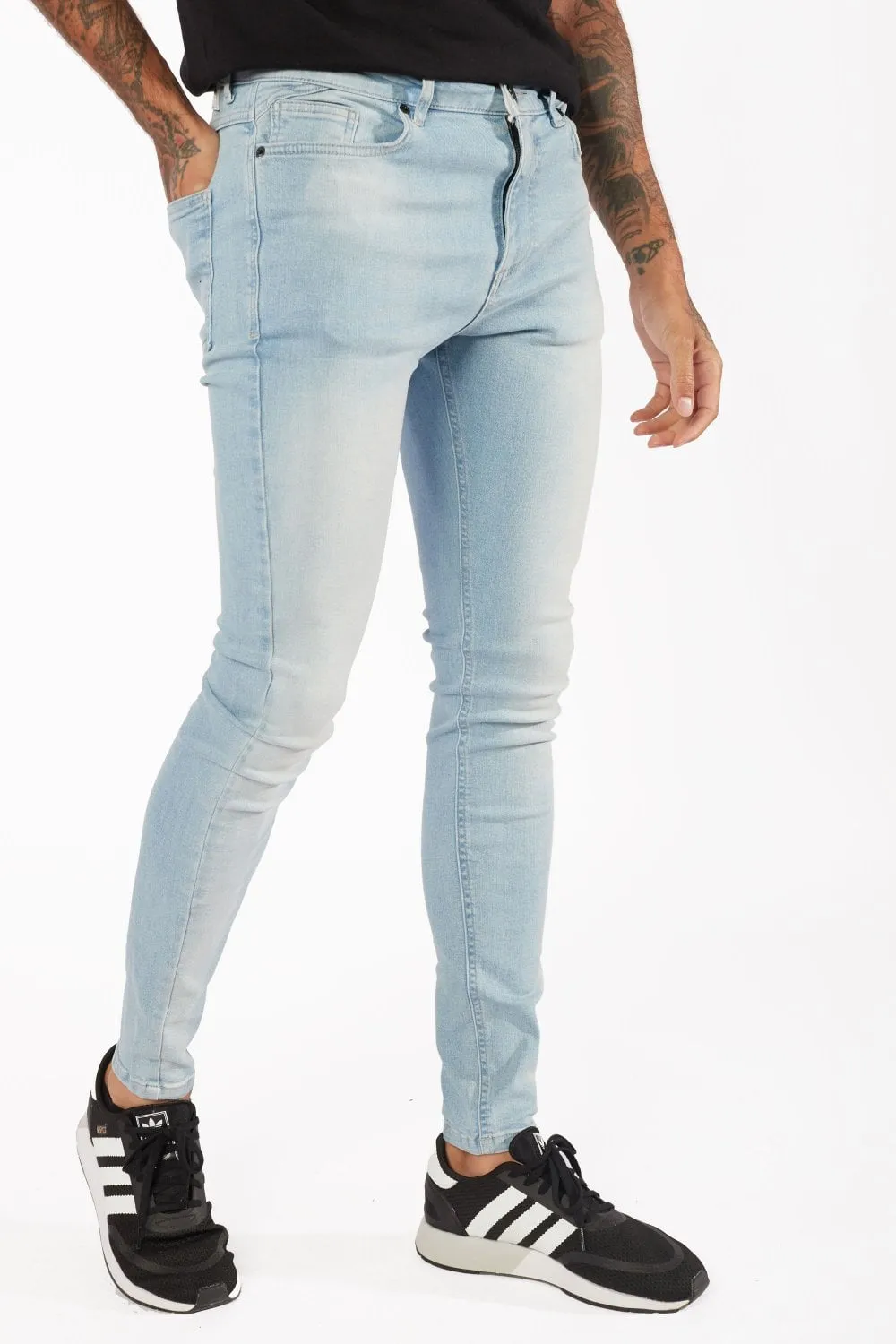 ESSENTIAL SUPER STRETCH JEANS SKINNY FIT STONE WASH