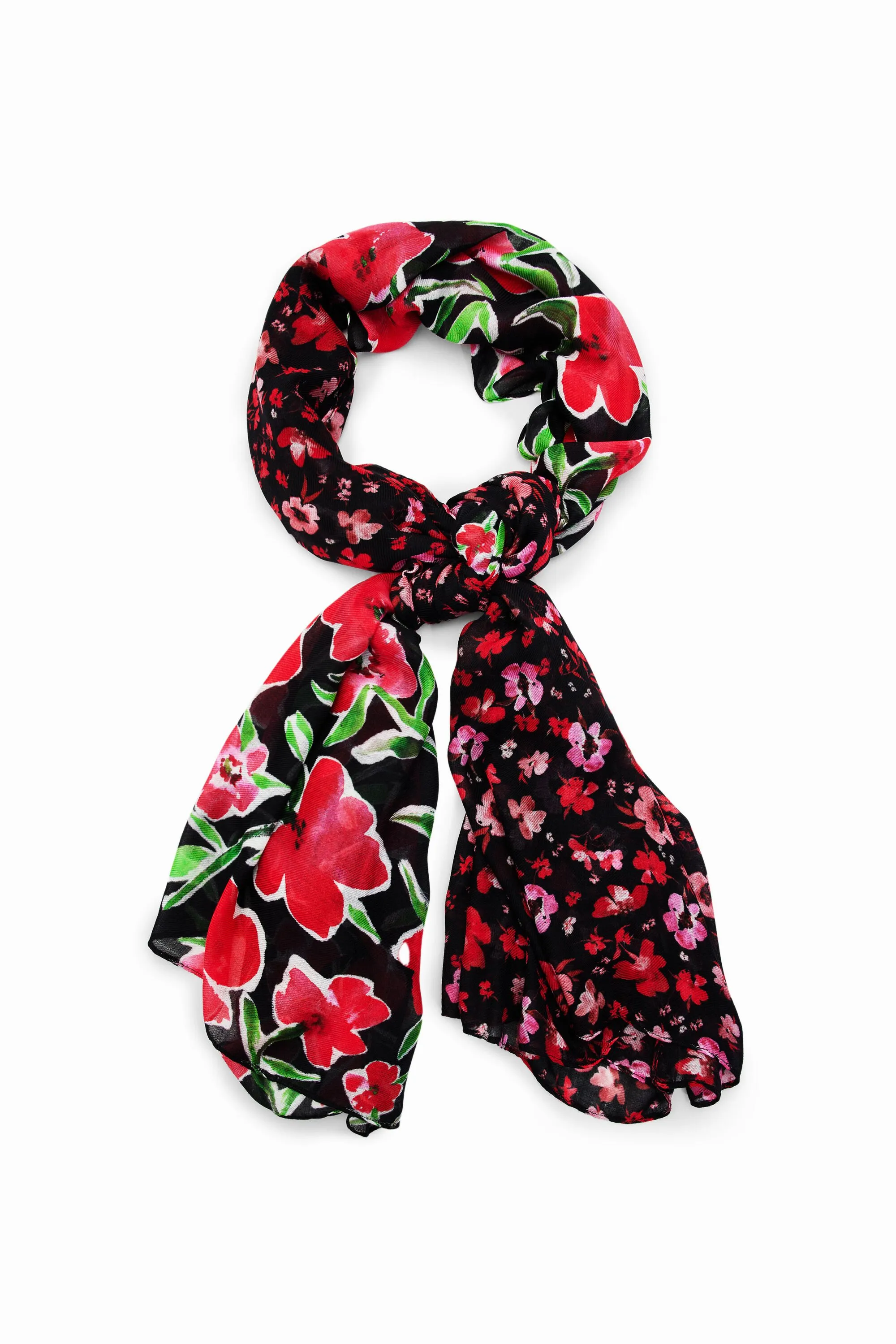 Foulard rectangular flores