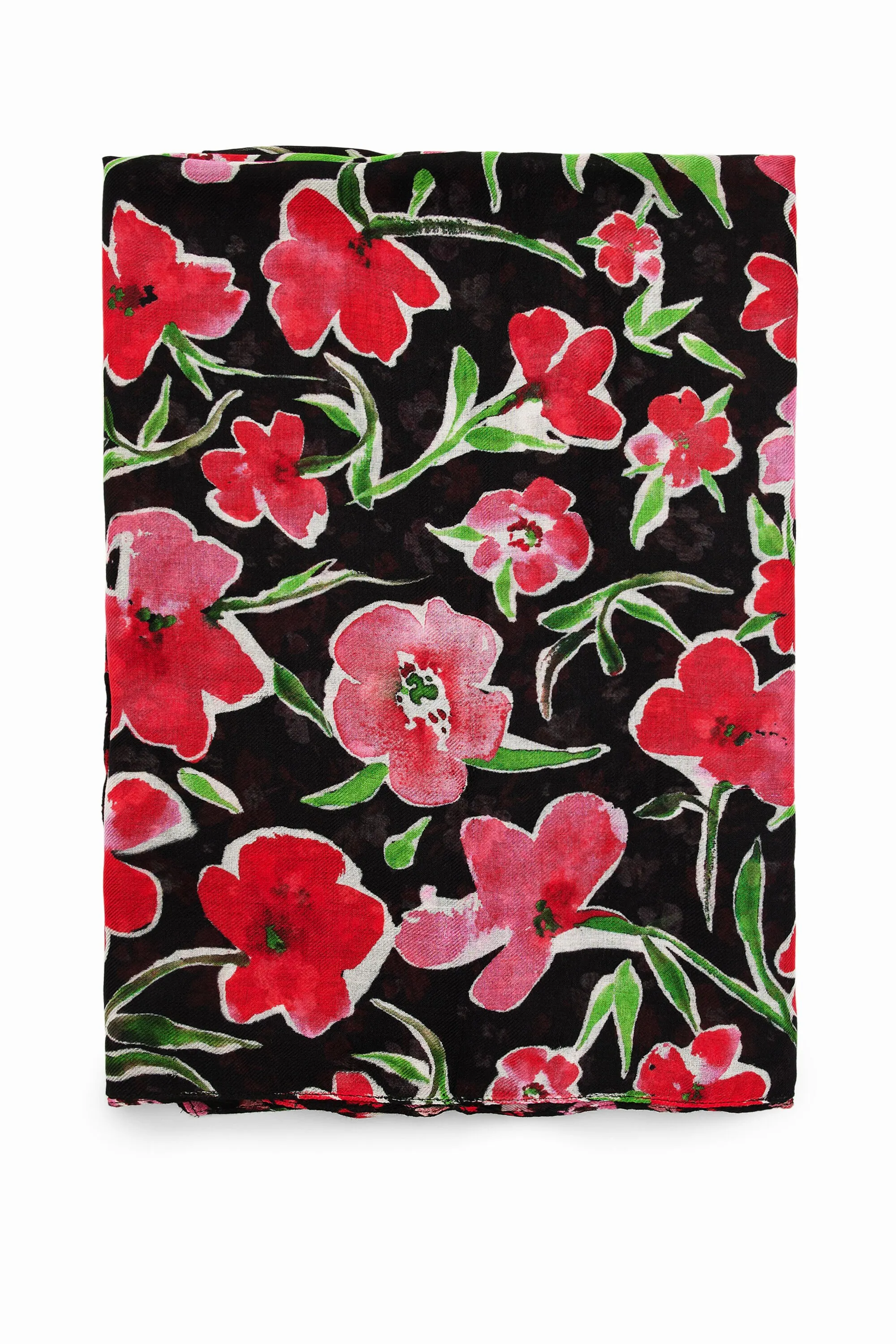 Foulard rectangular flores