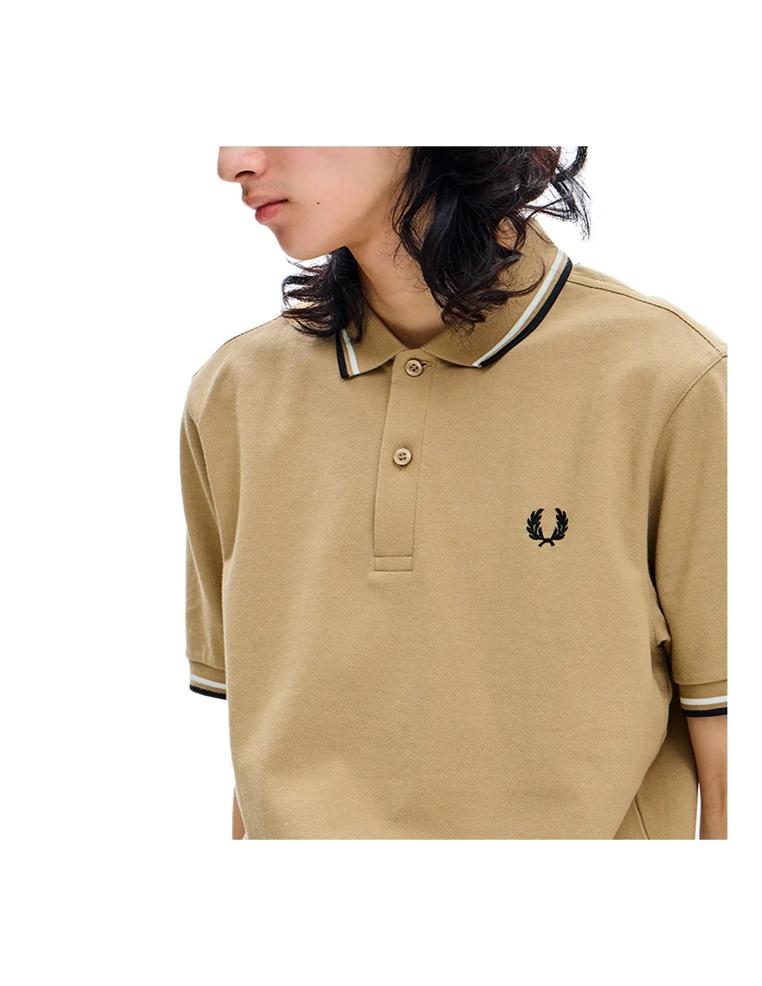 FRED PERRY M3600 WARM STONE/SNOW WHITE/BLACK