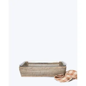 FUENTE RECTANGULAR RATTAN BAOLGI 36X26CM