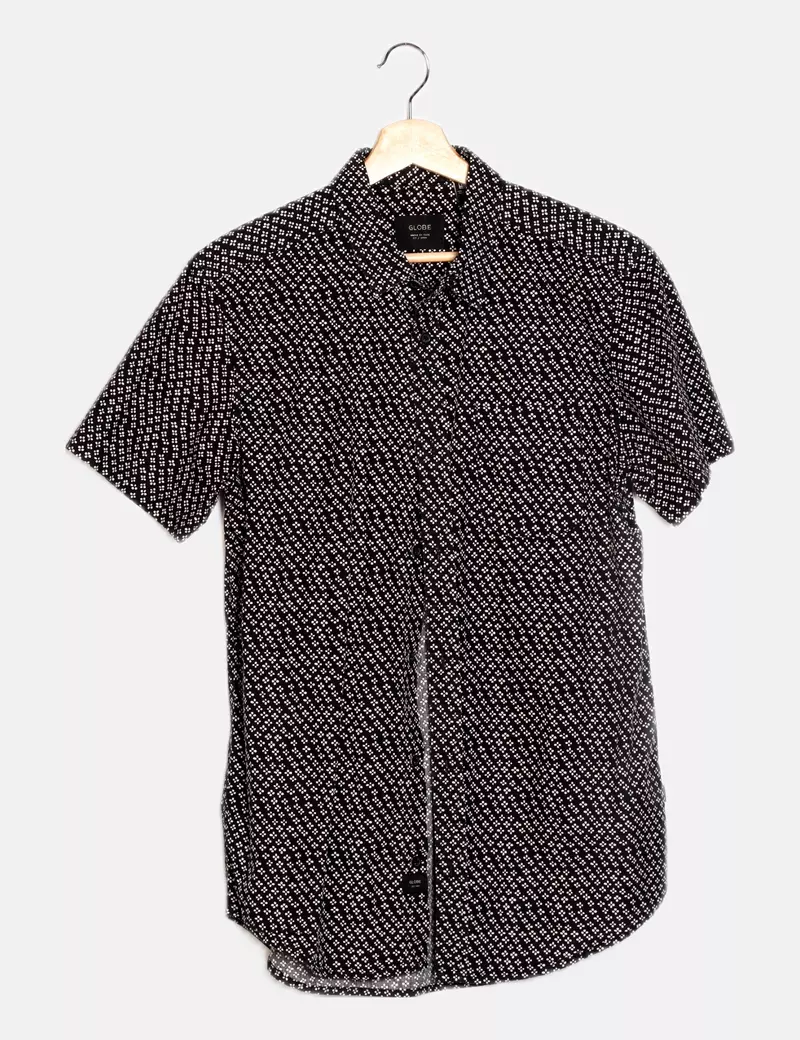 Globe Camisa negra estampada