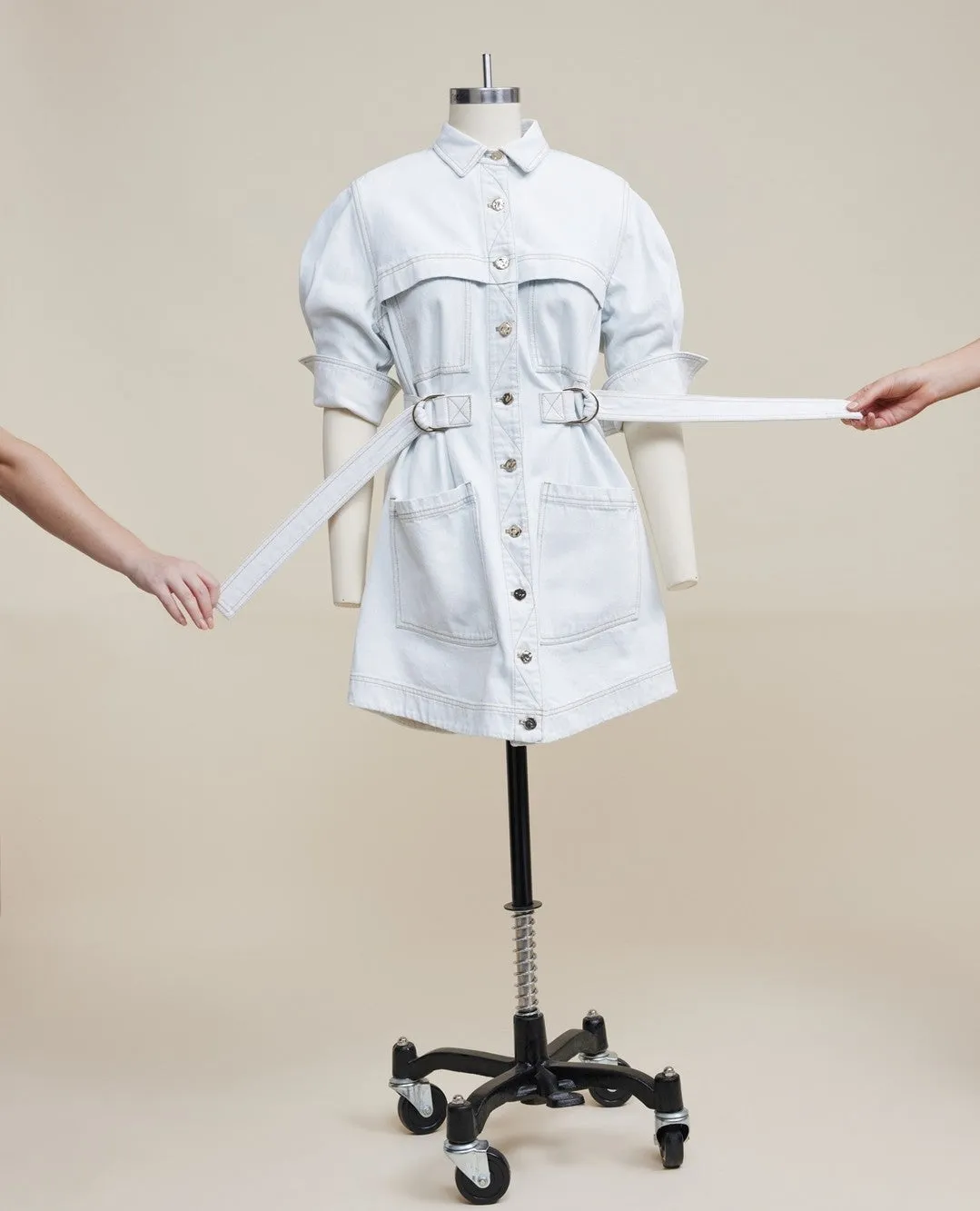 Holmes Short Sleeve Denim Shirt Dress