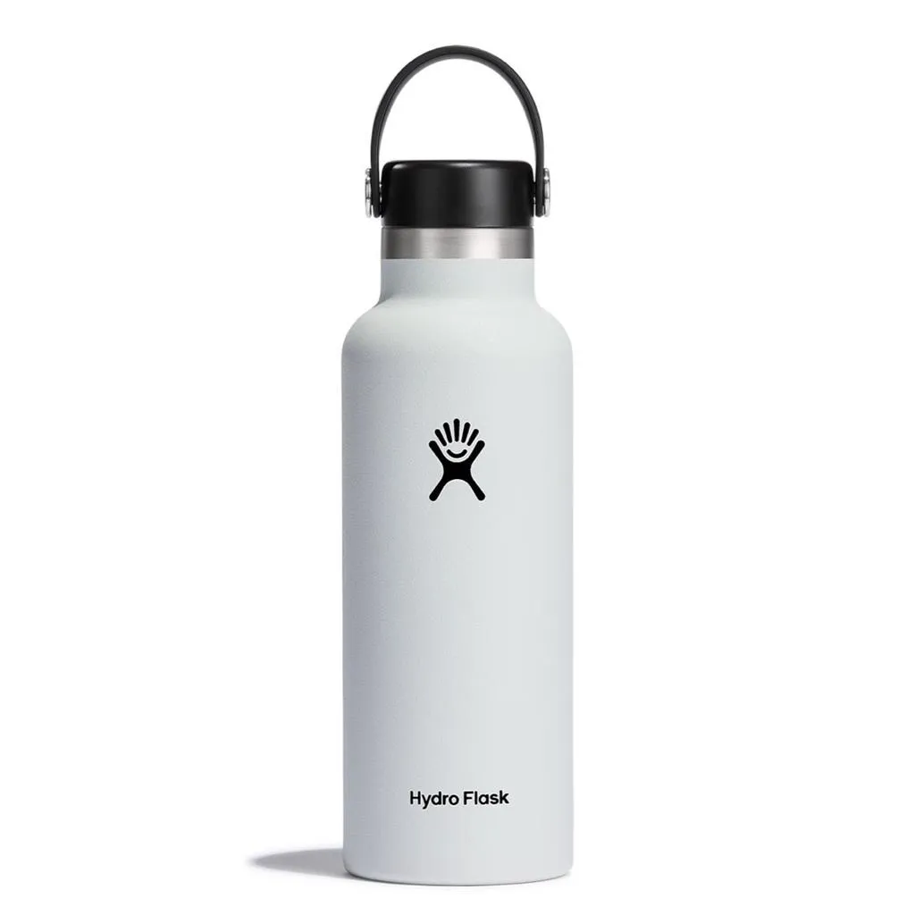 HYDRO FLASK  STANDARD MOUTH Botella térmica con tapa Flex Cap  de 532 ML/ 18 OZ White