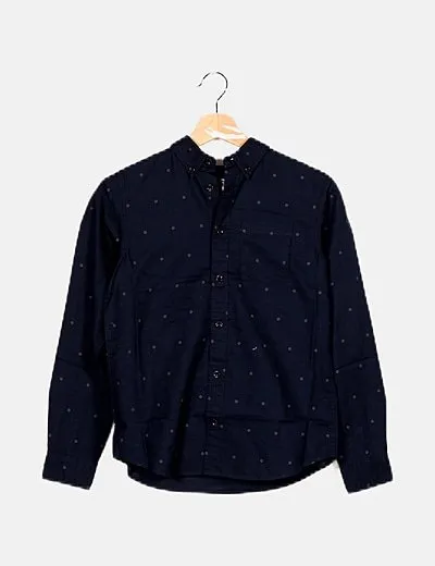 Jack & Jones Camisa azul marina estampada