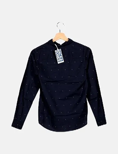 Jack & Jones Camisa azul marina estampada