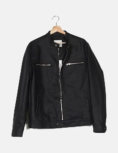 Jack & Jones Chaqueta biker negra