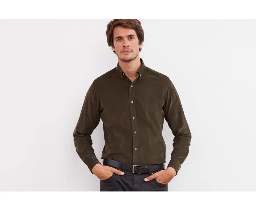 Khaki Corduroy shirt - WAYNE