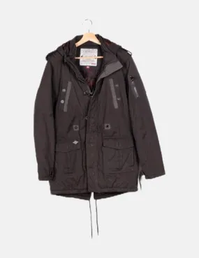 Koroshi Parka verde oscuro capucha