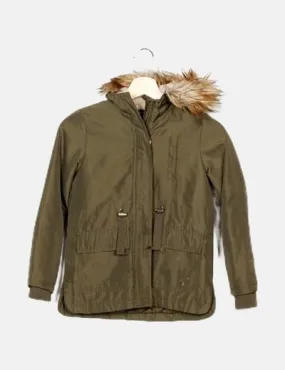 Lefties Parka verde pelo capucha