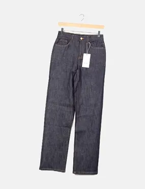 LMTD Pantalón denim azul oscuro tiro alto