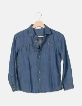 Mango Camisa denim azul