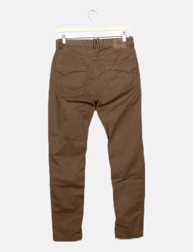 Mango Pantalón kaki básico