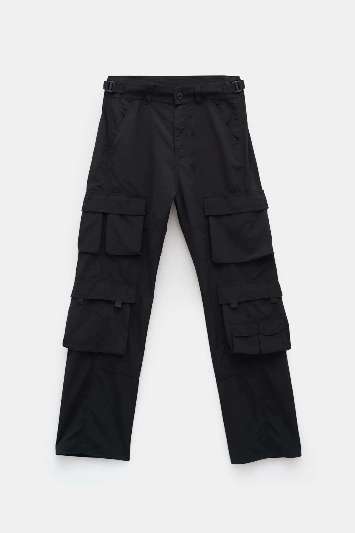 MARTINE ROSE BLACK TWIST SEAM CARGO TROUSER