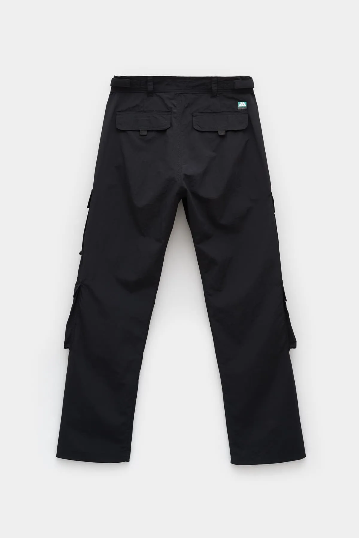 MARTINE ROSE BLACK TWIST SEAM CARGO TROUSER