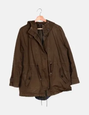 Massimo Dutti Parka verde con capucha