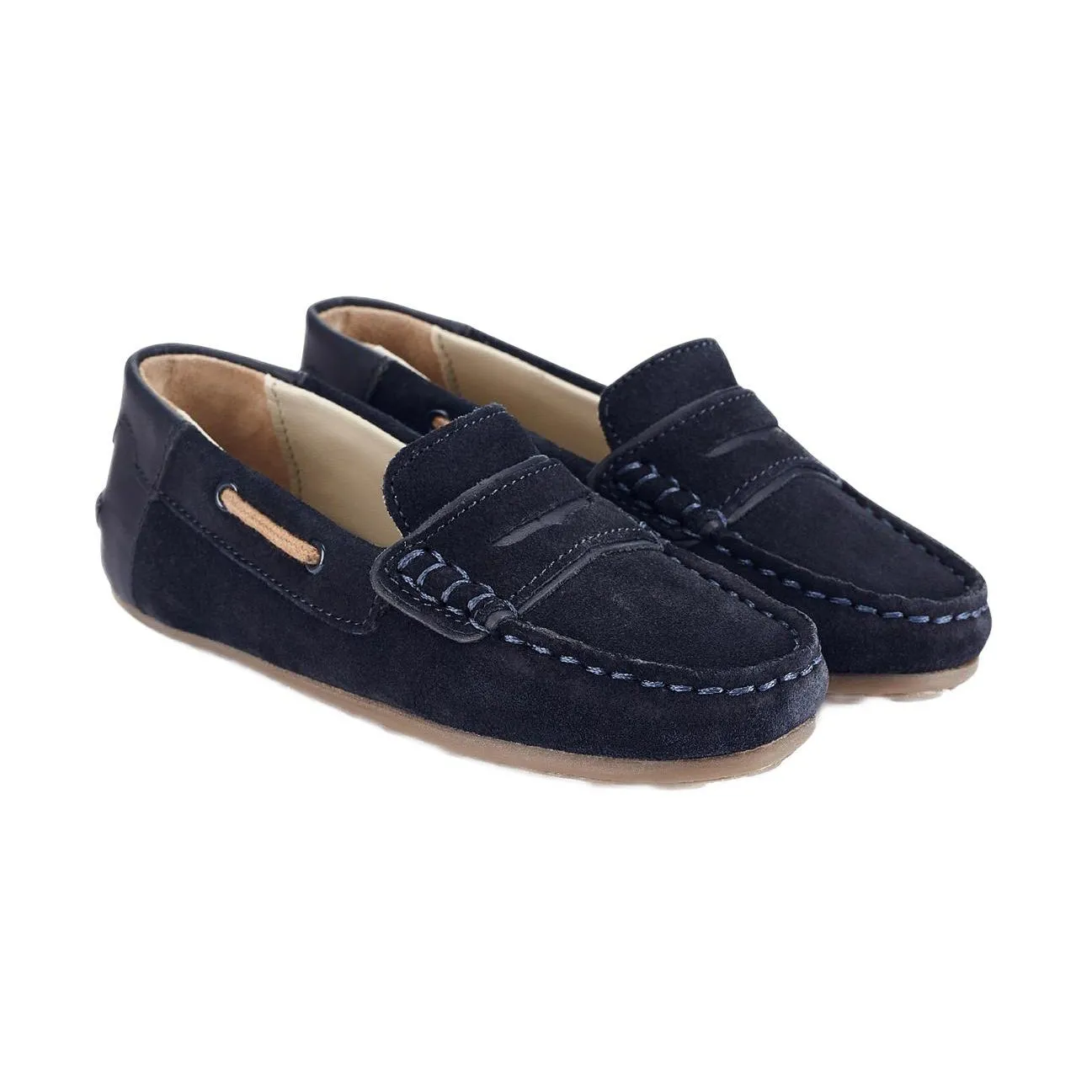 Mocasines De Piel Azul Marino De Niño Mayoral 27115-29 (tallas De 26 A 30)