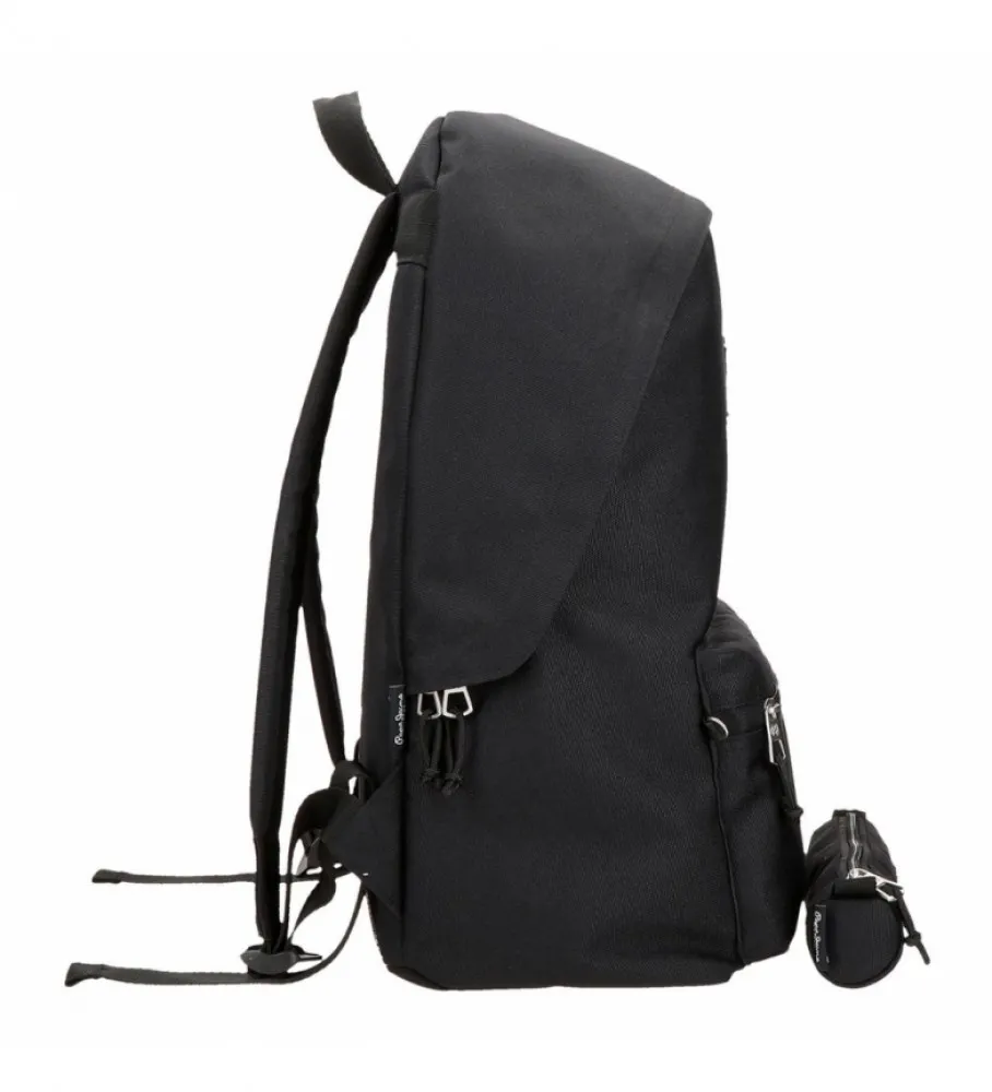 Mochila Aris + Estuche Negro -31x44x17.5cm-