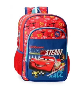 Mochila Cars Lets race 40 cm rojo