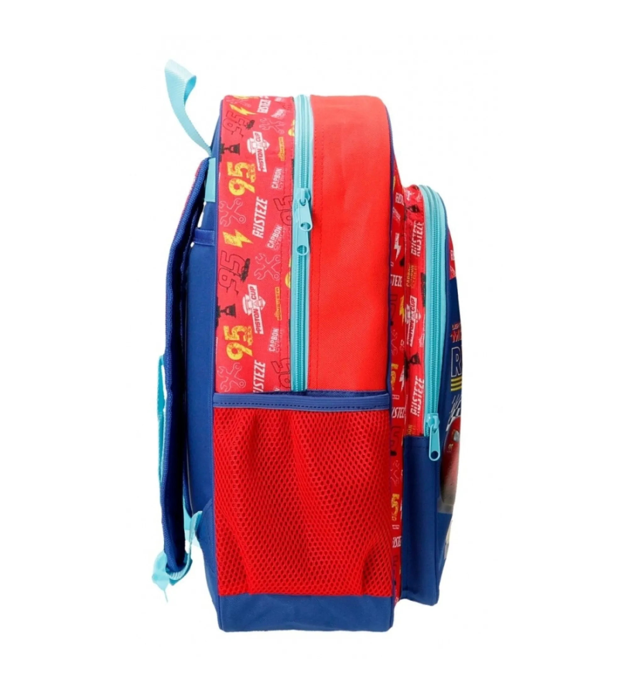 Mochila Cars Lets race 40 cm rojo