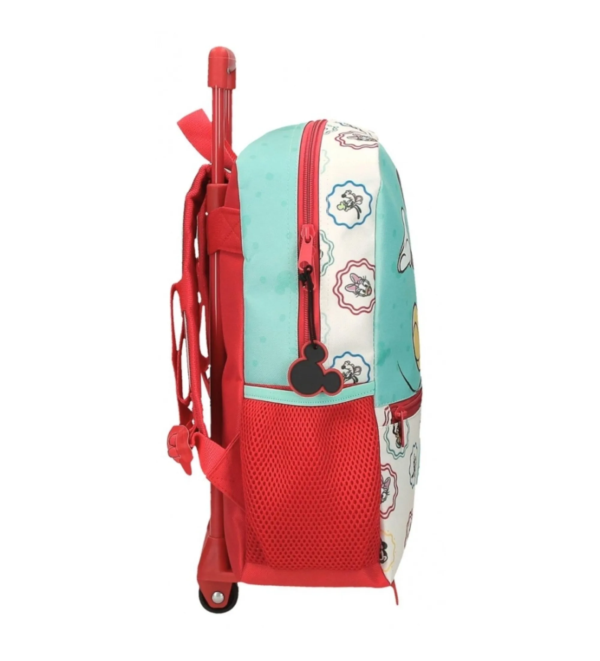 Mochila de paseo Mickey Best friends together con carro multicolor