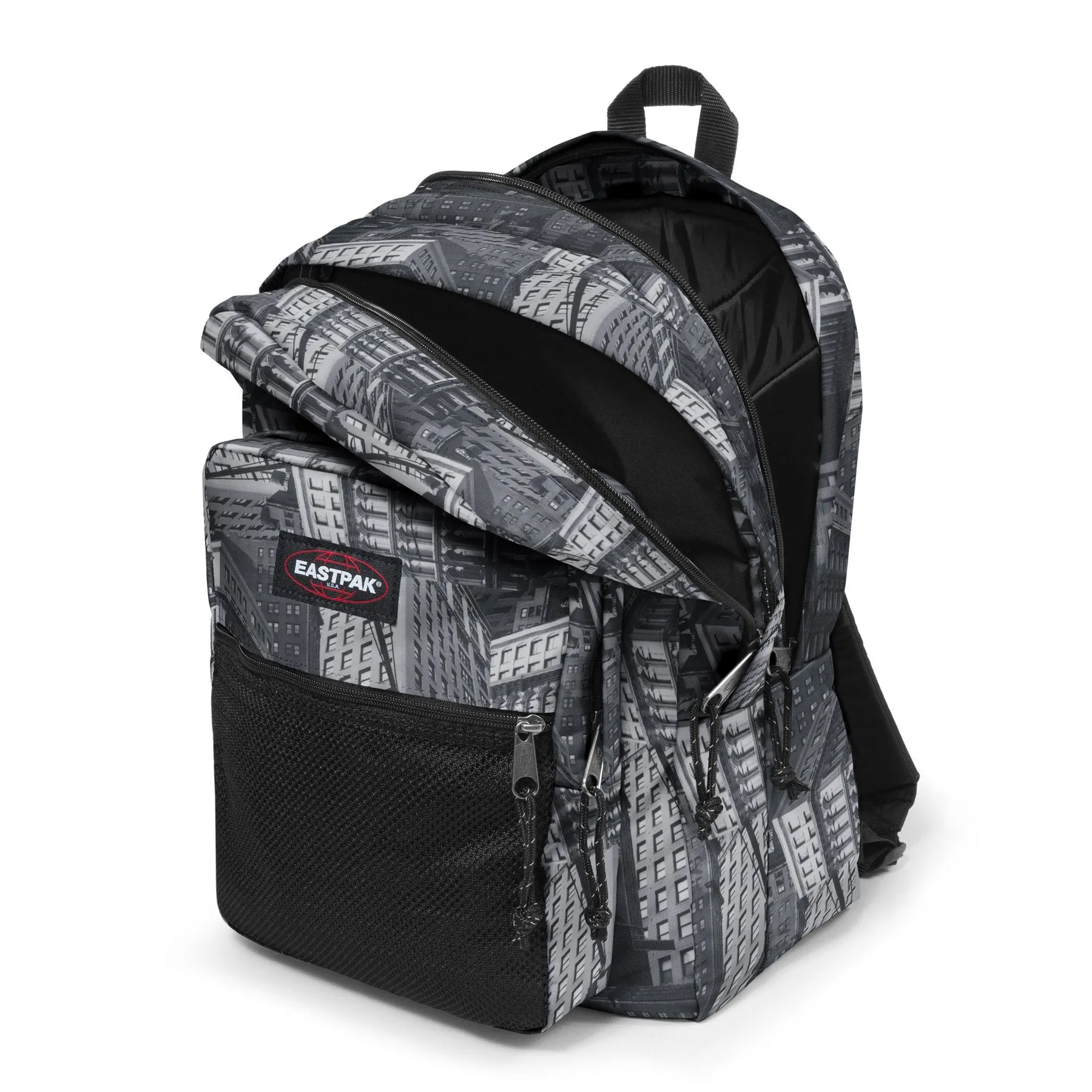 MOCHILA EASTPAK Pinnacle Triple 38 litros EK06071Y Chroblack edificios gris negro