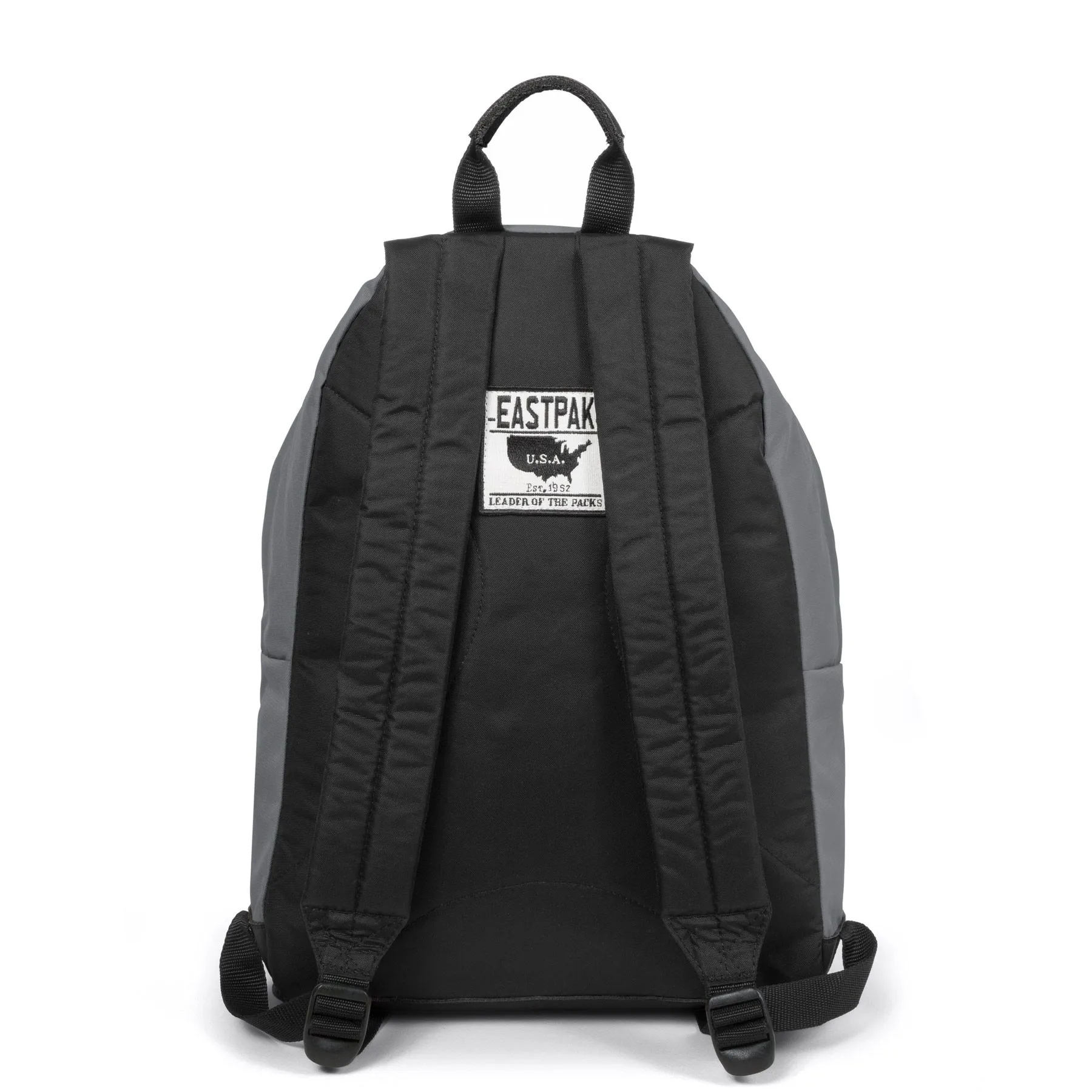 MOCHILA EASTPAK Wyoming Into fondo cuero 24 litros EK81115Q Croquete Gris fondo cuero negro